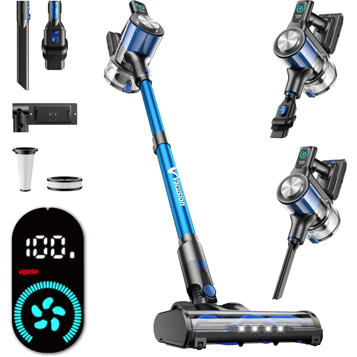 Vacusion 8-in-1 Cordless Vacuum (Blue)